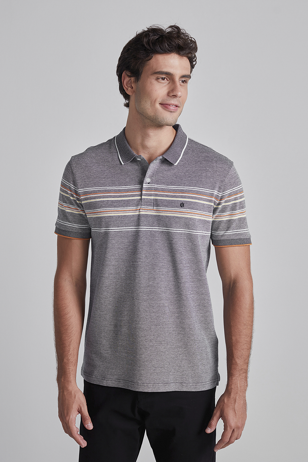 Camisa Polo Piquet Slim Fit - Azul Marinho – Highstil