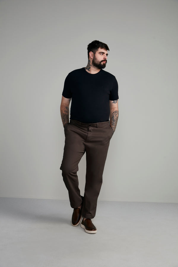 Calça Chino Comfort - Marrom