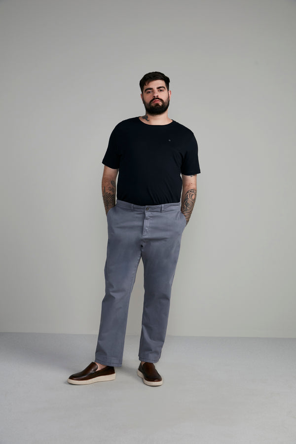 Calça Chino Comfort - Cinza Chumbo