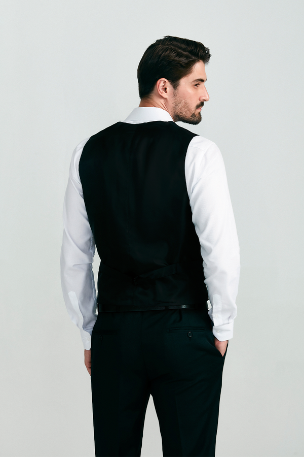 Colete Alfaiataria Blue Label Liso Office - Preto