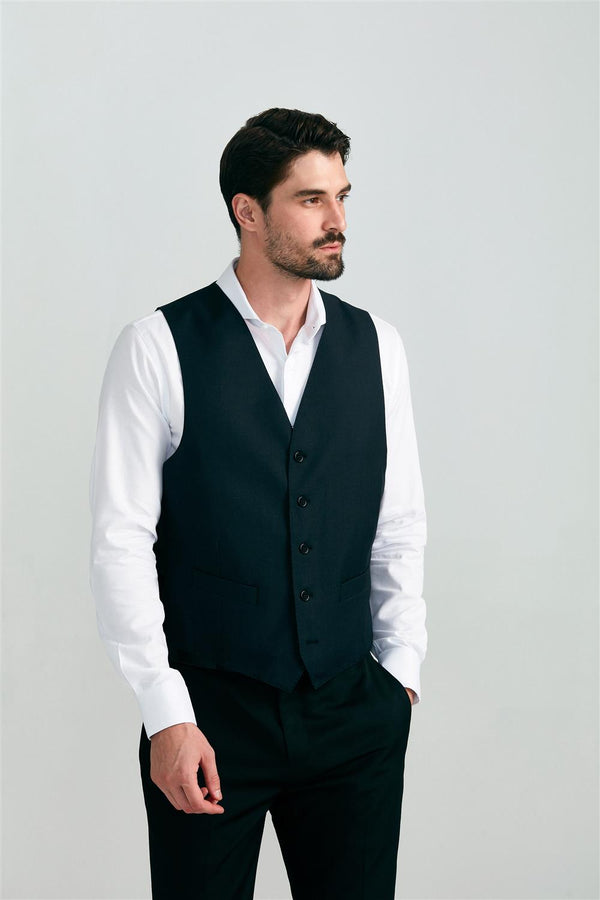 Colete Alfaiataria Blue Label Liso Office - Cinza