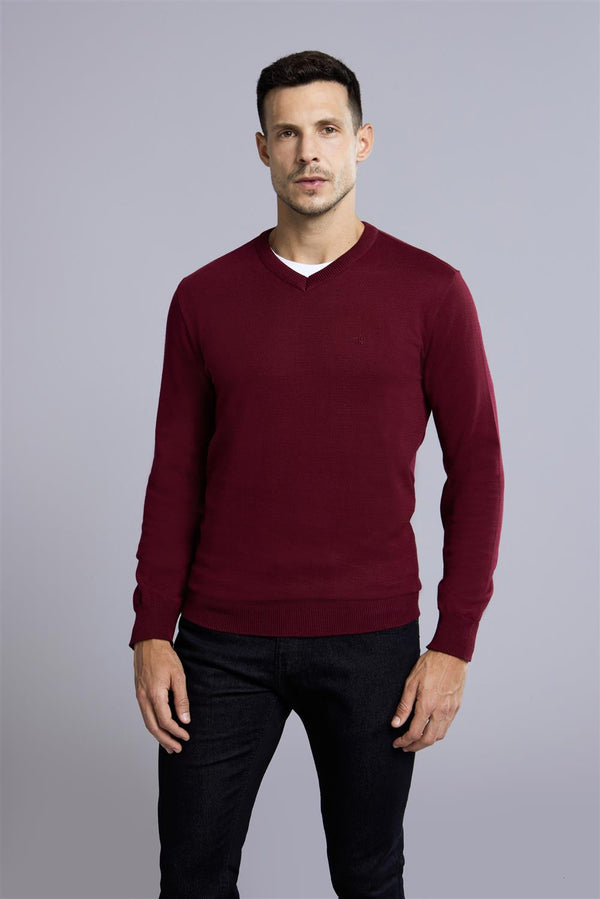 Tricot Gola V Liso - Roxo