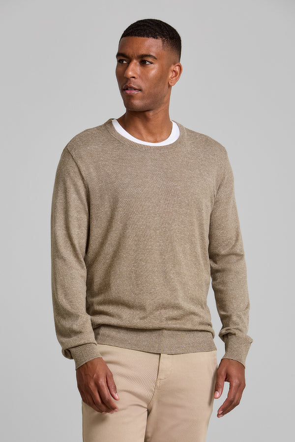Tricot Básico Gola Careca - Khaki