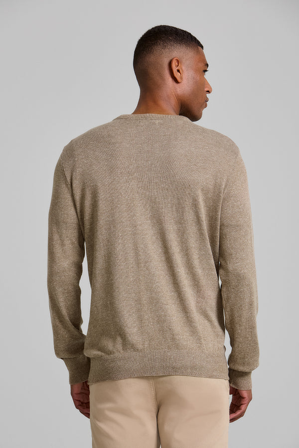 Tricot Básico Gola Careca - Khaki