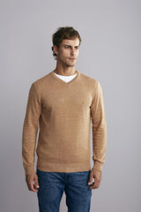 Tricot Gola V Slim Fit - Laranja