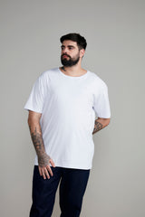 Camiseta Manga Curta Comfort Básica - Branco
