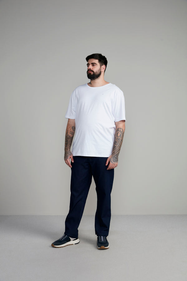 Camiseta Manga Curta Comfort Básica - Branco