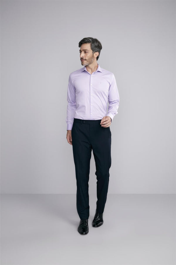 Camisa Lisa Slim Fit - Roxo
