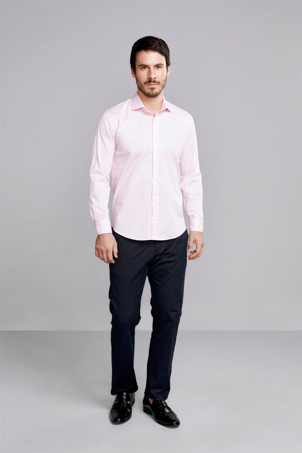 Camisa Lisa Comfort - Rosa