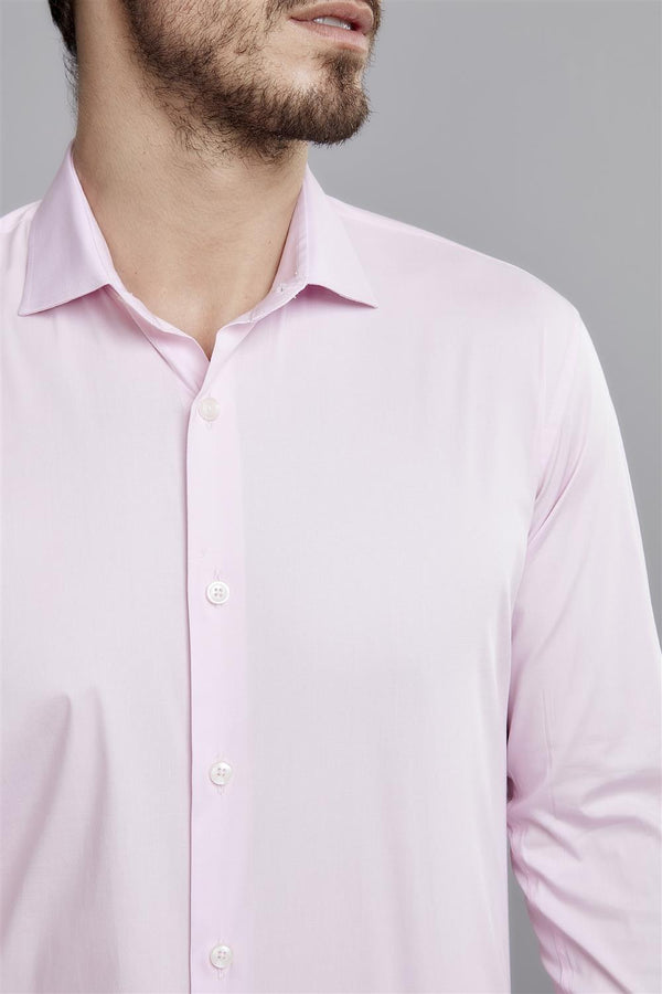 Camisa Lisa Comfort - Rosa Claro
