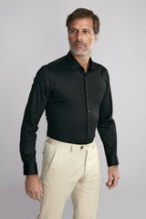 Camisa Lisa Slim Fit - Preto