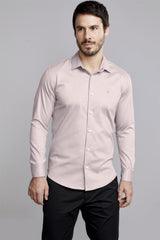 Camisa Lisa Slim Fit - Rosa