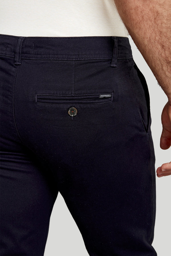 Calça Chino Slim Fit - Azul Marinho