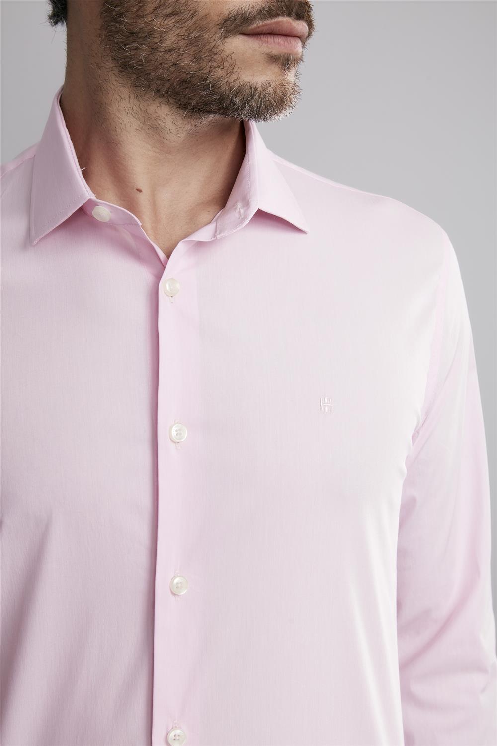 Camisa Manga Longa Fio Tinto Slim Fit