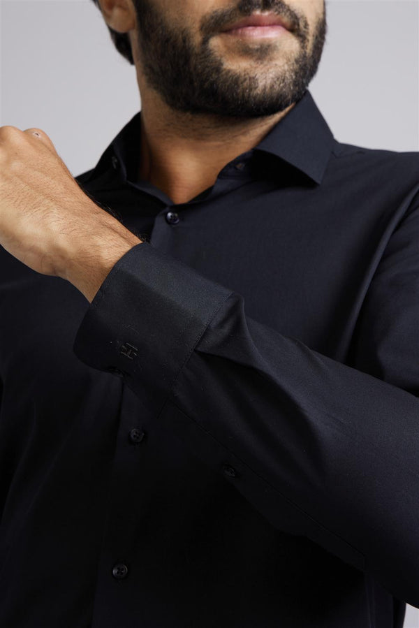 Camisa Social Slim Fit Lisa - Preto