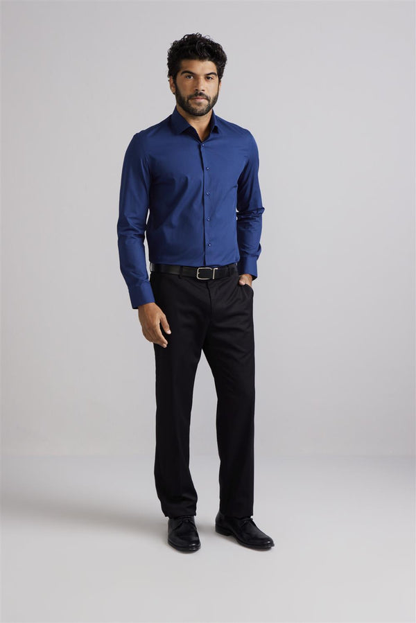 Camisa Social Slim Fit Lisa - Azul Marinho