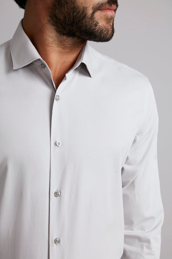 Camisa Social Slim Fit Lisa - Cinza