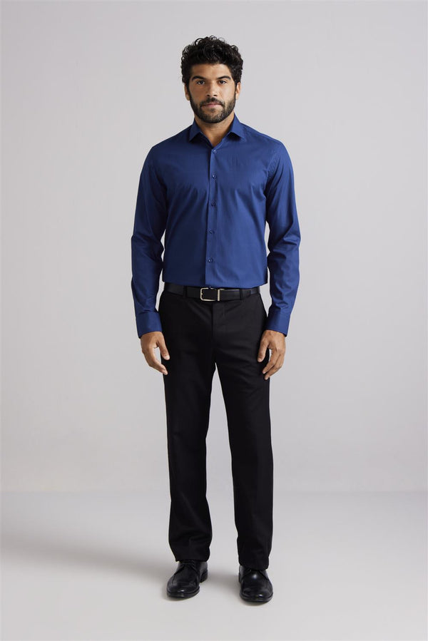 Camisa Social Lisa Comfort - Azul Marinho