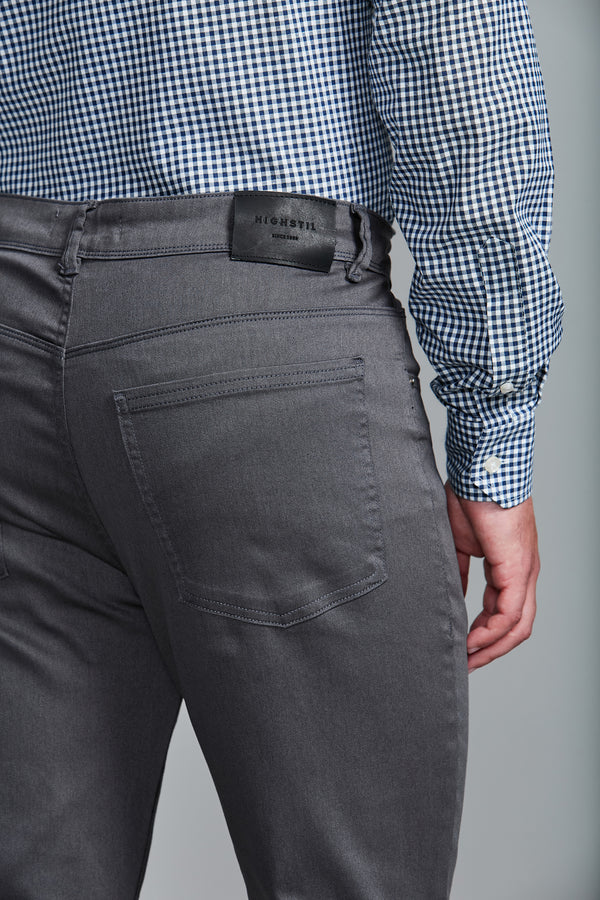 Calça Chino Slim Fit - Cinza Grafite