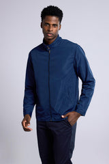 Jaqueta Corta Vento com Zíper - Azul Marinho