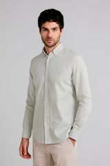 Camisa Lisa Oxford Slim Fit - Verde
