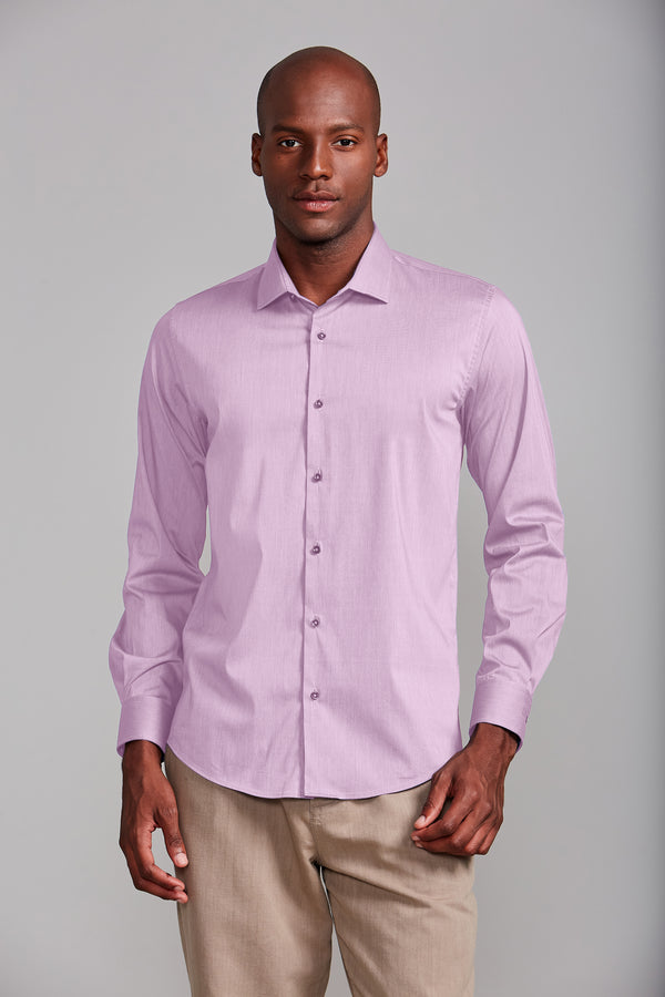 Camisa Social Lisa Slim Fit - Rosa