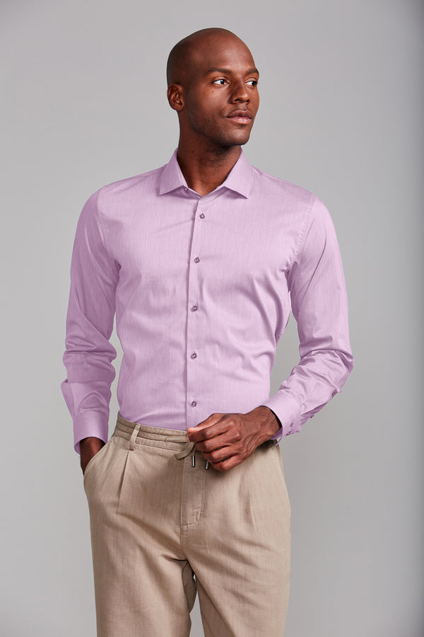 Camisa Social Lisa Slim Fit - Rosa
