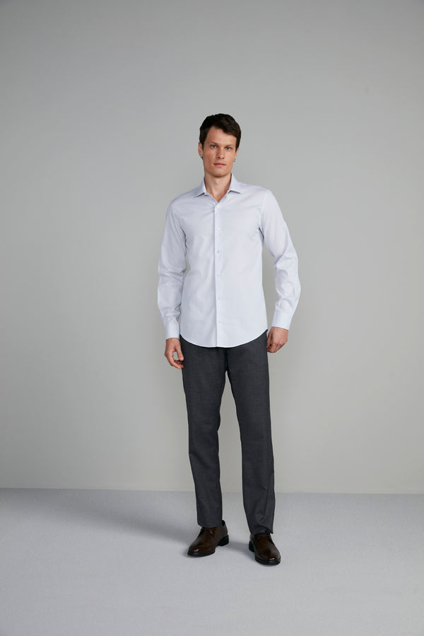 Camisa Social Slim Fit - Cinza