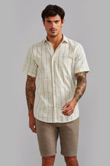Camisa Manga Curta com Bolso Comfort - Verde