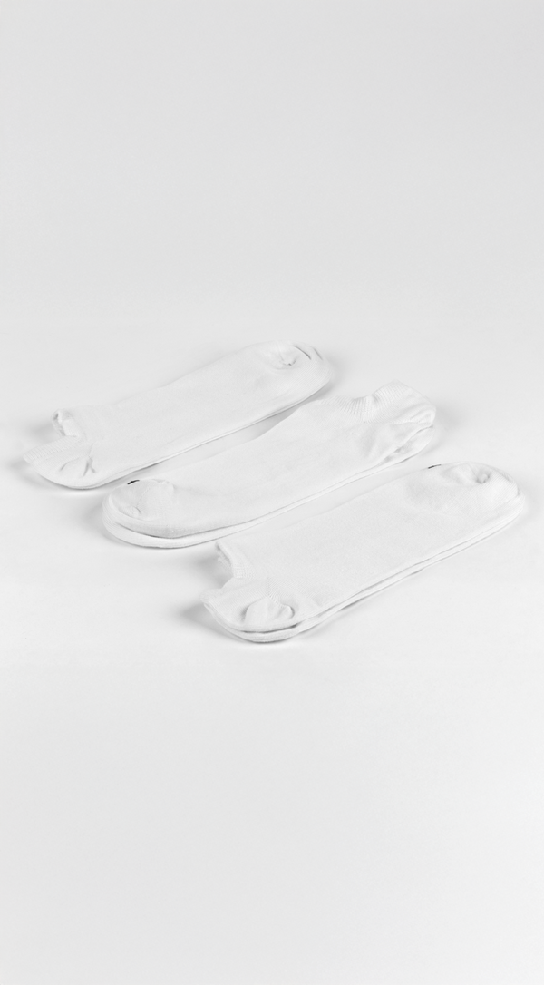 Kit 3 Pares Meia Sapatilha - Branco