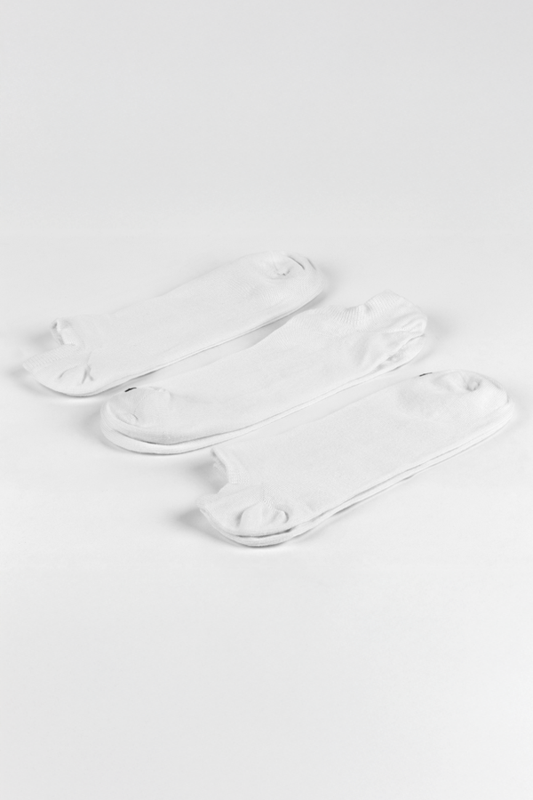 Kit 3 Pares Meia Sapatilha - Branco