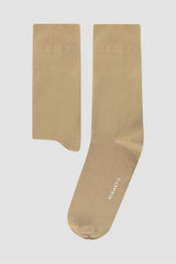 Meia Social Cano Alto Lisa
 - Khaki