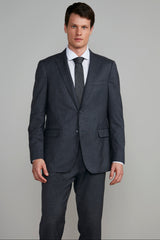 Terno Slim Fit Liso Lavável - Cinza Chumbo