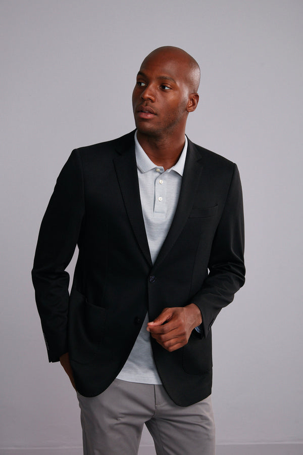 Blazer Alfaiataria Poliviscose Slim Fit - Preto