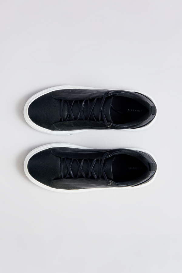 Tênis Casual Couro - Preto