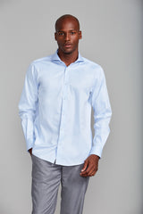 Camisa Social Lisa Comfort - Azul Bebe