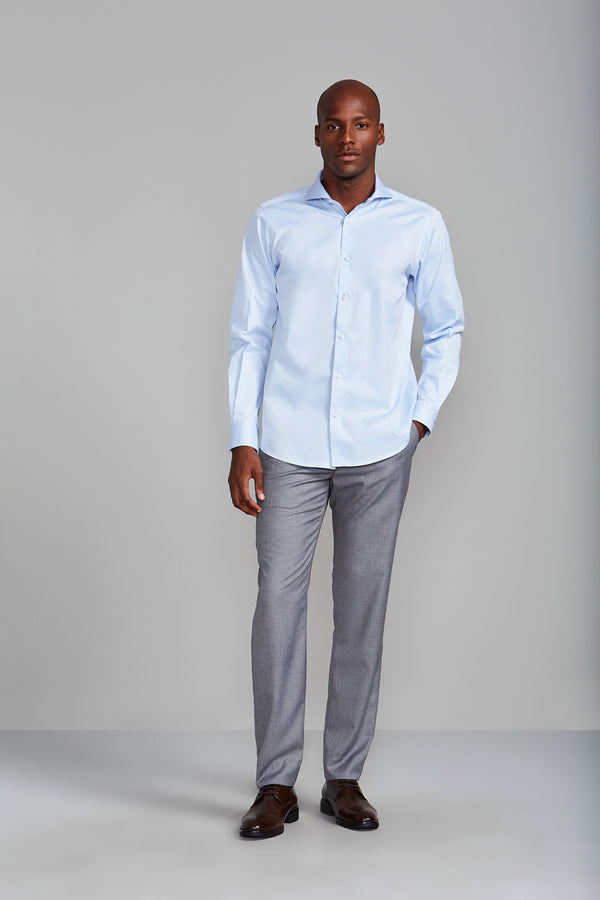 Camisa Social Lisa Comfort - Azul Bebe