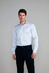 Camisa Social Lisa Comfort - Azul Bebe
