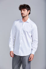 Camisa Lisa Slim Fit - Branco