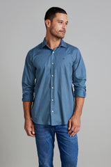 Camisa Algodão Egípcio Comfort - Cinza