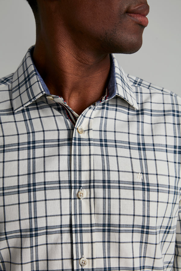 Camisa Xadrez Comfort - Bege Areia