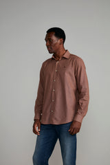 Camisa Comfort Listrada - Marrom