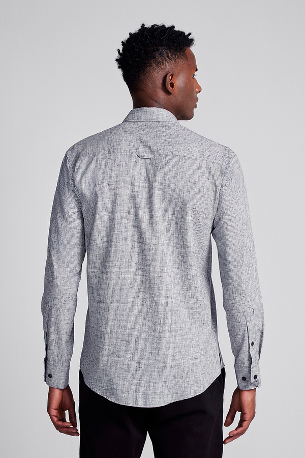 Camisa Lisa Slim Fit - Preto