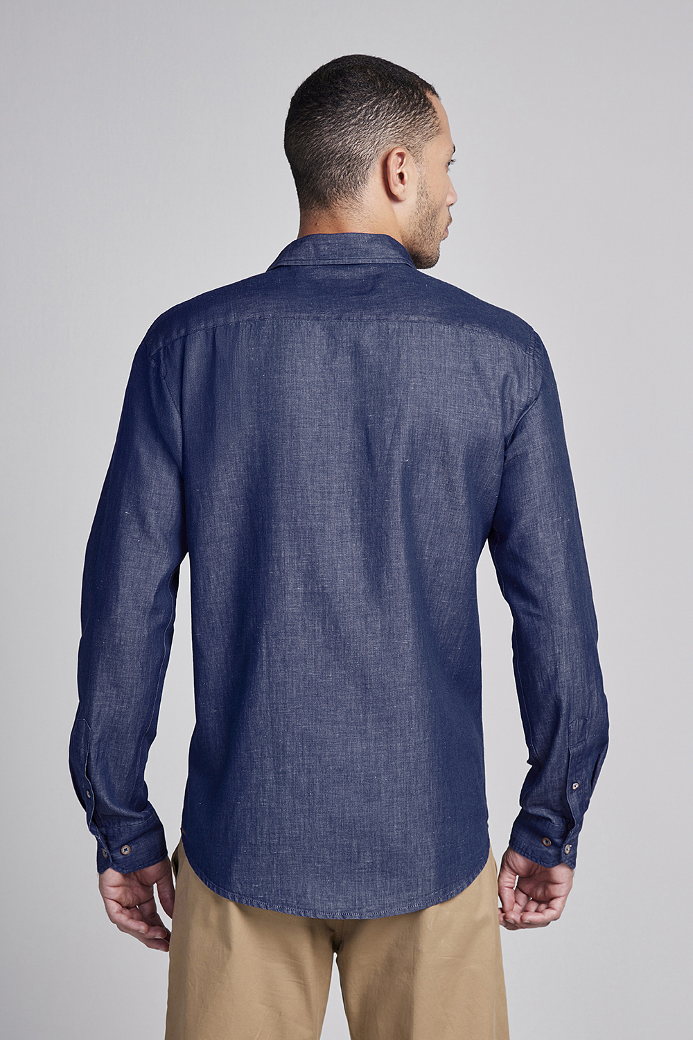 Camisa Lisa Linen Blend Comfort