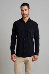 Camisa com Bolso Lisa Tecnocomfy Comfort - Preto