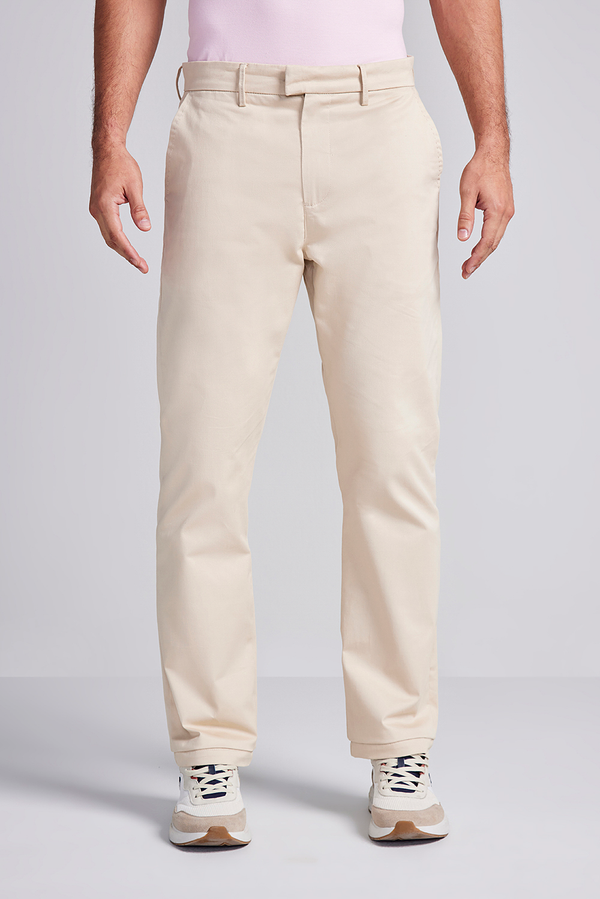 Calça Comfort Sarja - Bege