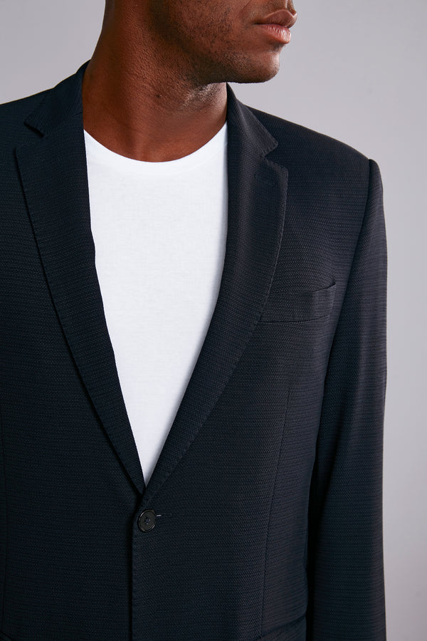 Blazer Alfaiataria Liso Slim Fit - Preto