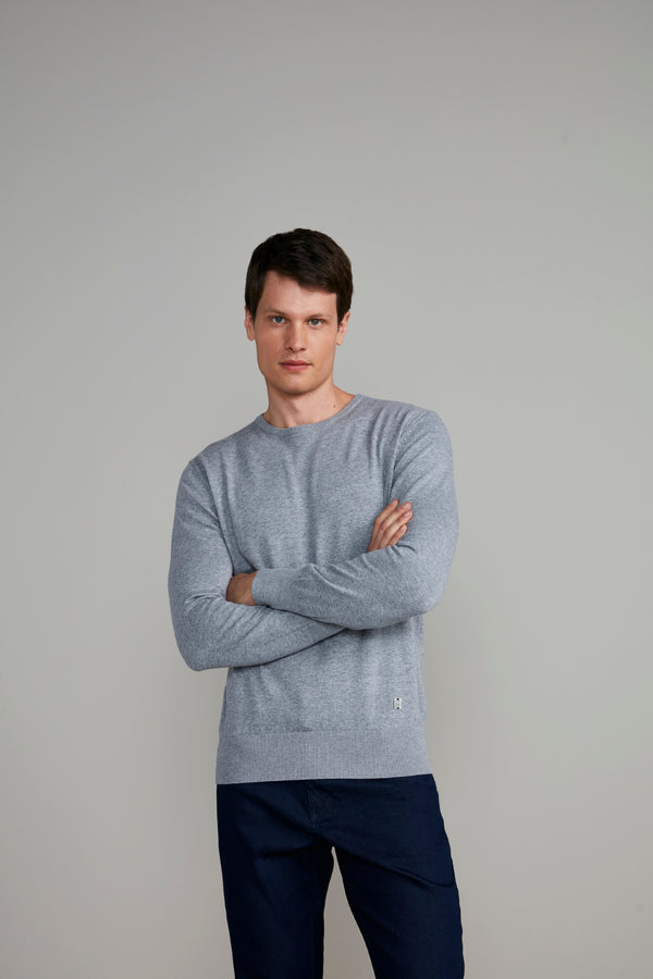 Tricot Gola Careca - Cinza