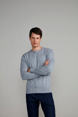 Tricot Gola Careca - Cinza