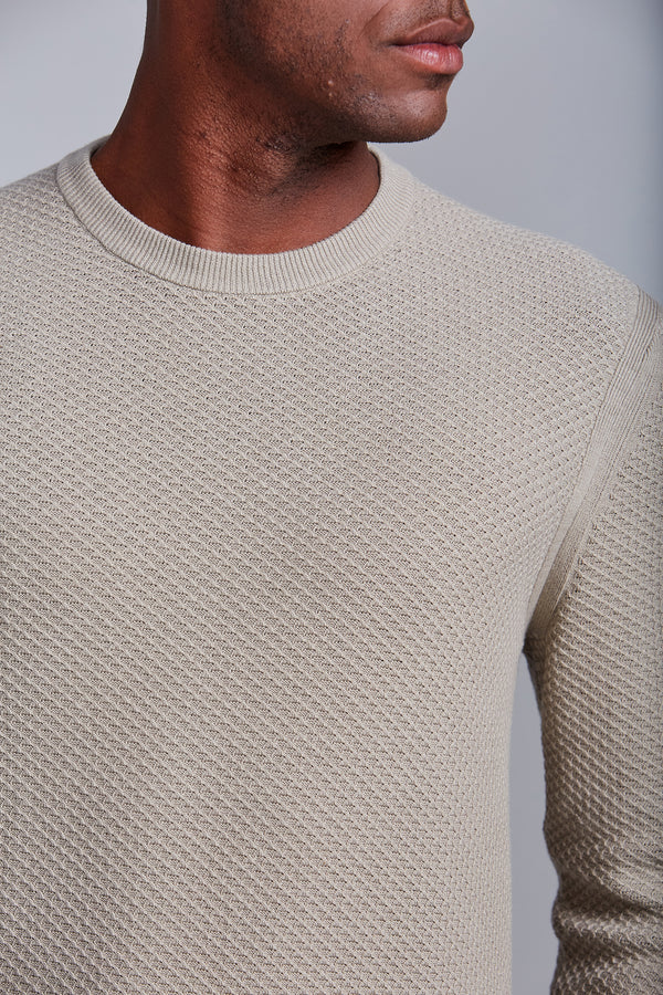 Tricot Gola Careca - Bege